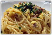 spaghetti with tuna botargo