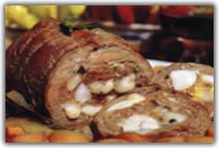 Cut of rump of veal with meat sauce