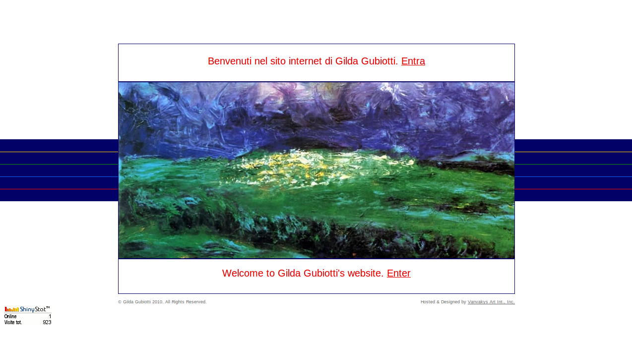 
	<b>Artist Website</b><br>
	<b>Client</b>: Gilda Gubiotti<br>
	<b>Services</b>: Graphic, Contents<br>
	<b>Technologies used</b>: HTML, PHP, JavaScript, Flash
	
			<div><b>Technologies used:</b> HTML, Javascript, PHP, Flash</div>