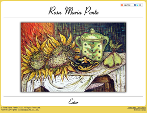 
	<b>Personal Website</b><br>
	<b>Client</b>: Rosa Maria Ponte<br>
	<b>Services</b>: Graphic, Contents<br>
	<b>Technologies used</b>: HTML, PHP, JavaScript, Flash
	